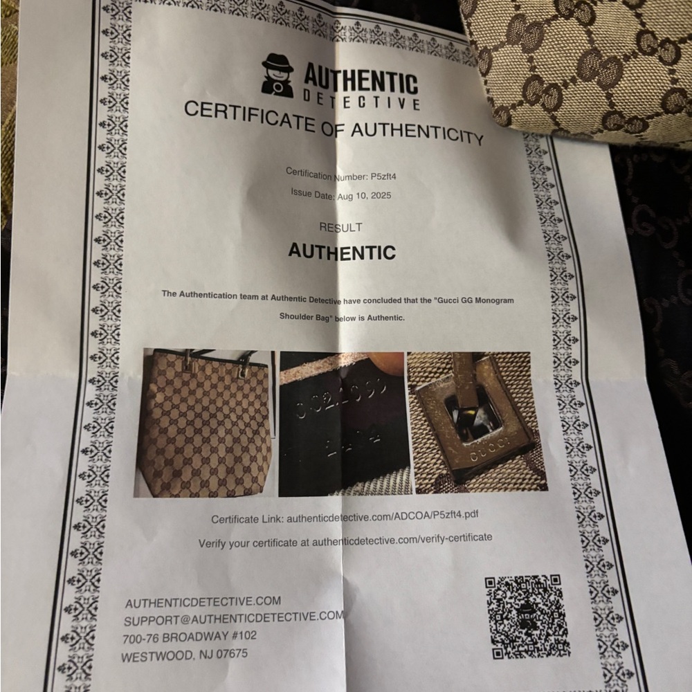 Gucci Beige and Brown GG Canvas Mini Tote with COA. - Picture 9 of 10